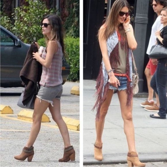 Rag and Bone Harrow Nubuck Suede Ankle Boot Camel Chunky Heel Booties Sz 36 or 6 - Picture 16 of 16